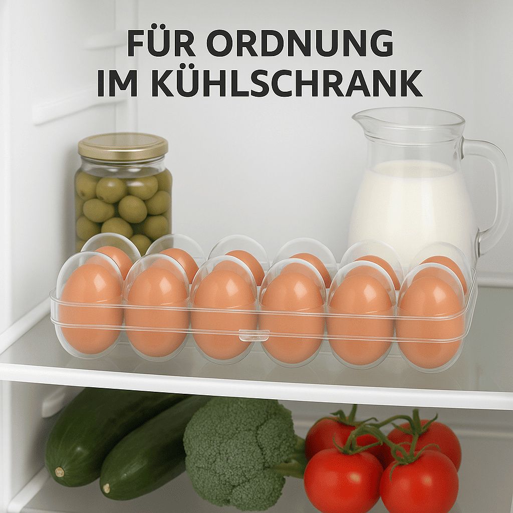 Kichvoe Eierbox 2er Set - Stapelbare Aufbewahrung Für 12 Eier Im Kühlschrank