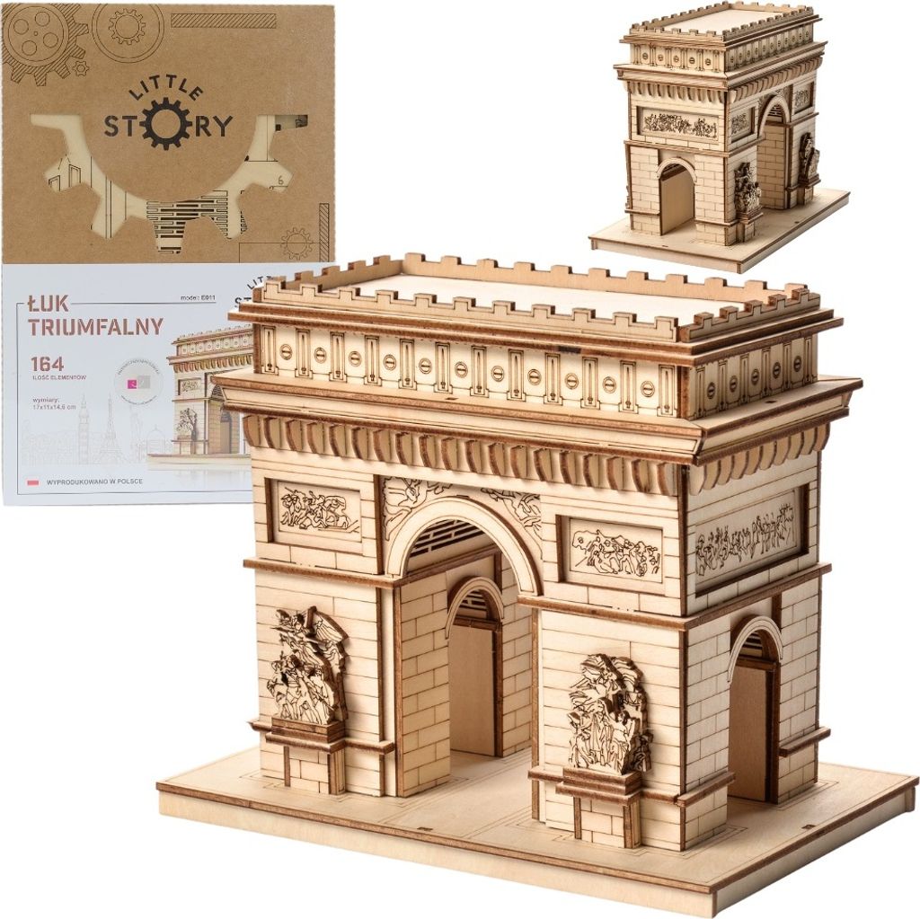 NICE IDEA Drevené puzzle 3D model Víťazný oblúk E011 Obrázok produktu 