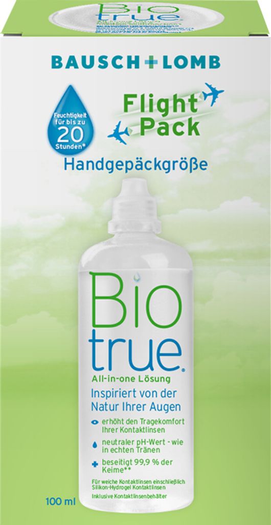Uniwersalny płyn do soczewek kontaktowych Biotrue Flight Zdjęcie produktu 