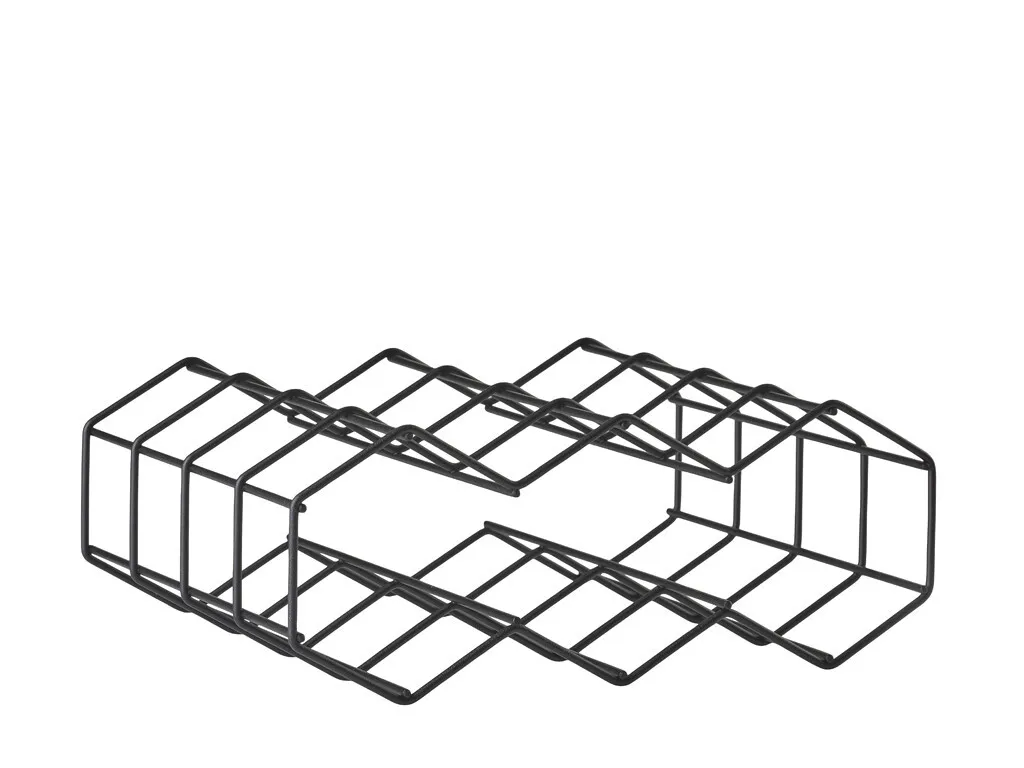Casier à bouteilles design minimaliste en acier noir Rocks Zone Denmark