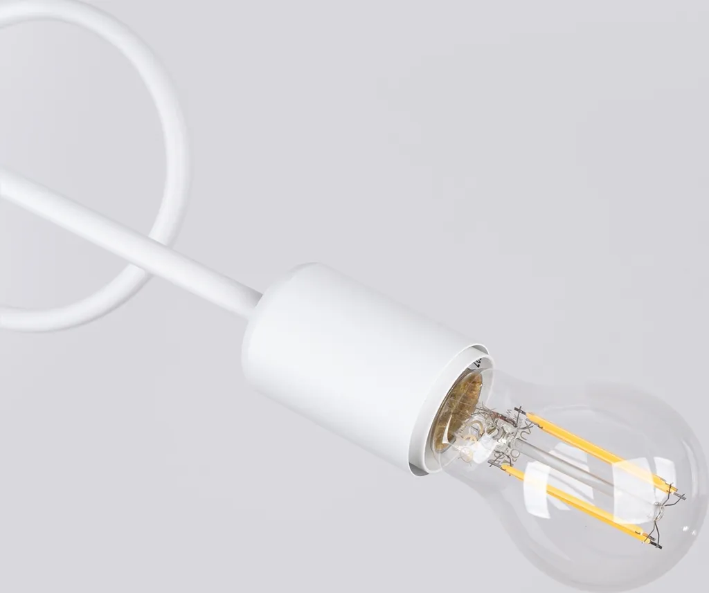 Lustre LOOP 2 Blanc Solution Éclairage Double E27 Acier Robuste