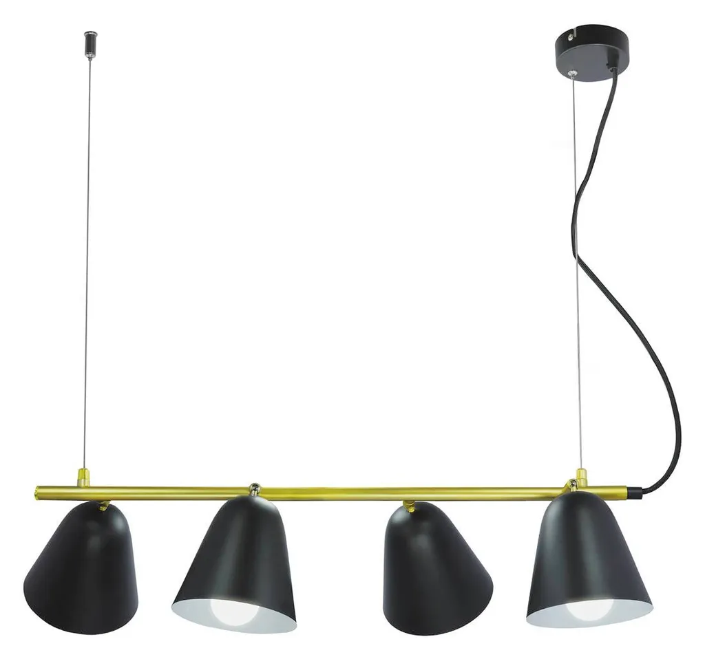 Suspension pour table à manger noire Alder Rabalux 4 lumières 5377