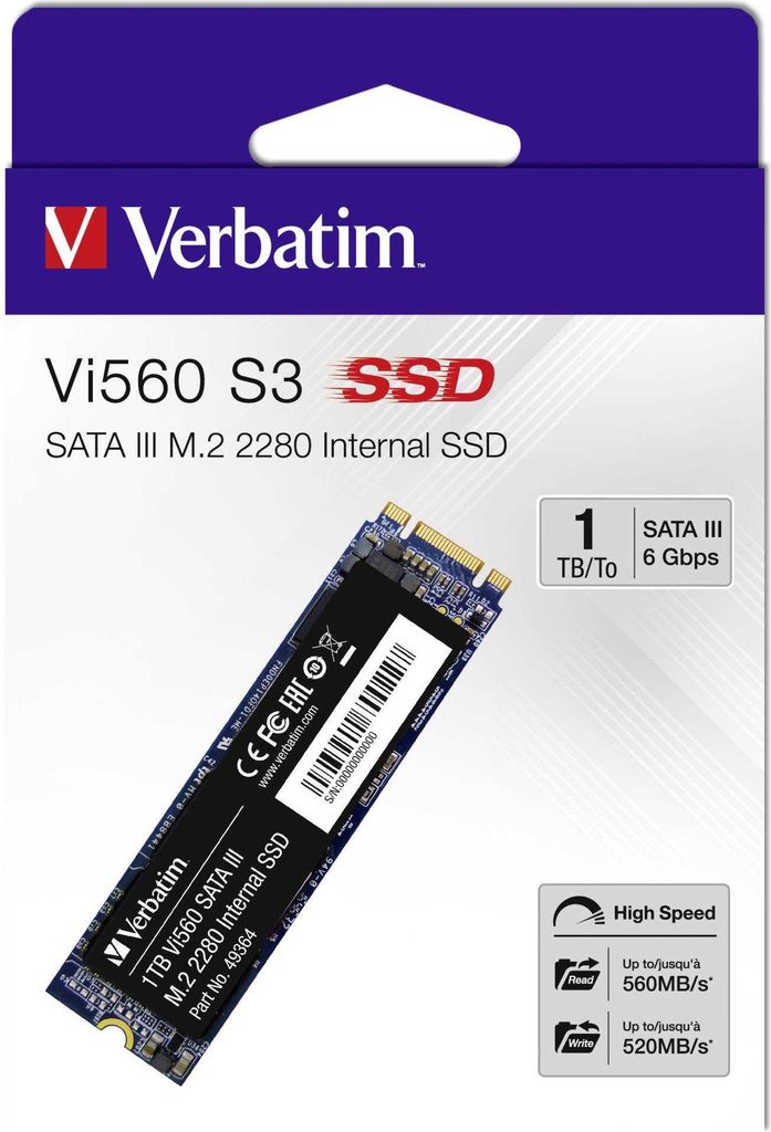 Verbatim Vi560 S3, SSD M.2, 1TB, 49364 Imagen del producto 