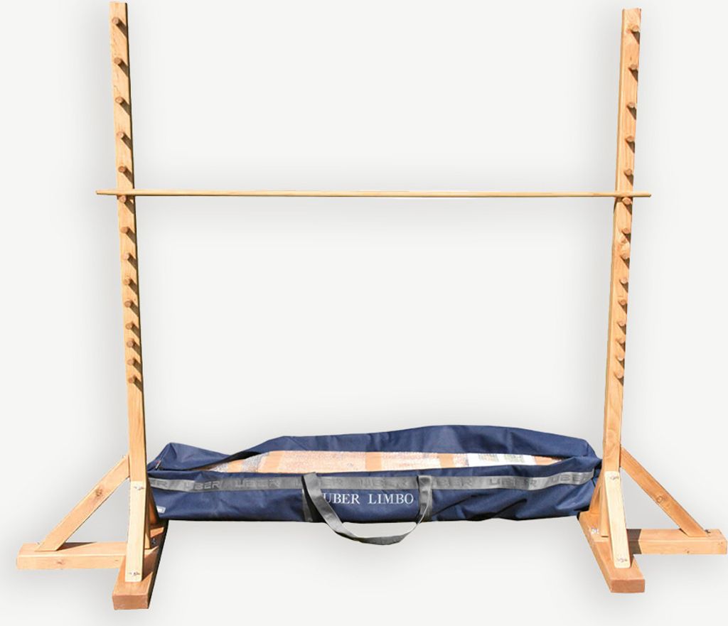 Ubergames – Professionelles Limbo-Set – Tanzspiel – mit Aufbewahrungstasche – hochwertiges Hartholz