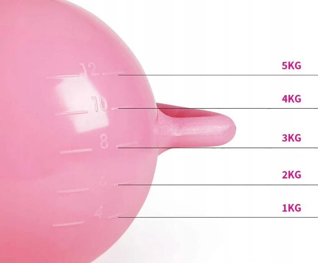 Haltère à eau ajustable de 1 à 5 kg kettlebell ergonomique violet