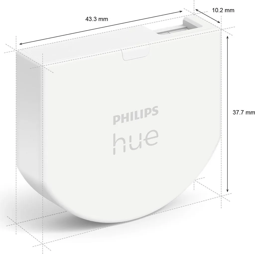 Micromodule pour interrupteur mural connecté Hue - Lot de 1 unité blanche