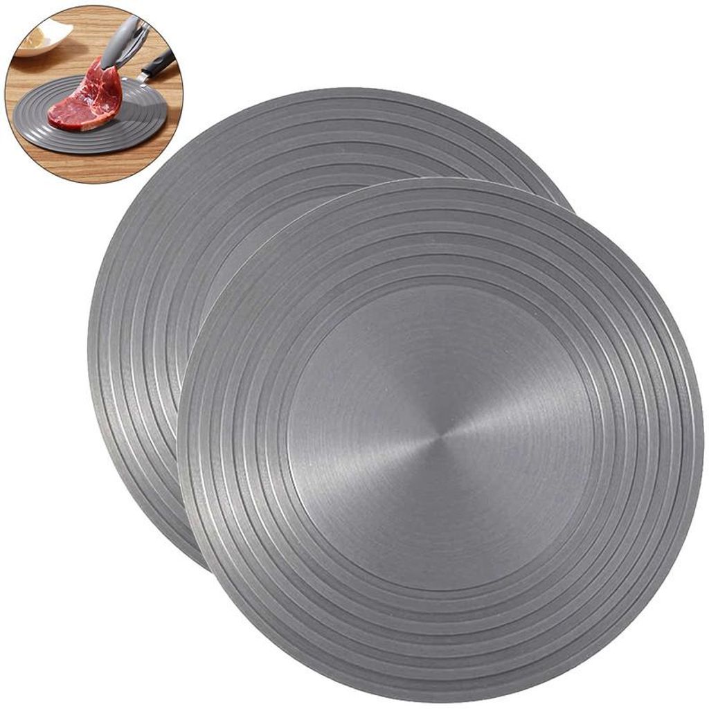 2PCS Wärmeleitplatte für Gasherd-20 & 24 cm, Hitzeverteilerplatte aus Aluminium, Flammenreduzierer & Simmerring, Wärmeverteilerplatte Herdplatte