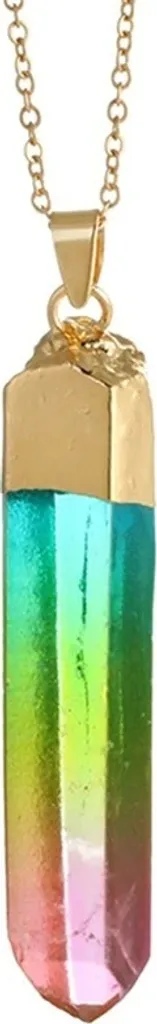 Collana Rainbow Multicolore in Pietra Naturale - Unica e Fatto a Mano KP5346