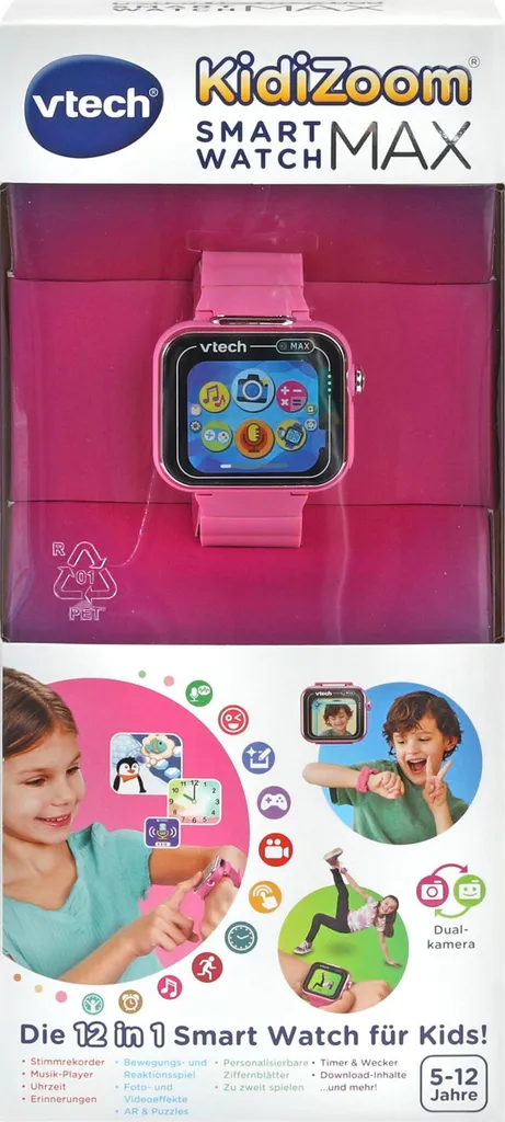 Orologio VTech Kidizoom MAX Rosa per Bambine - Semplice e Sicuro - 4