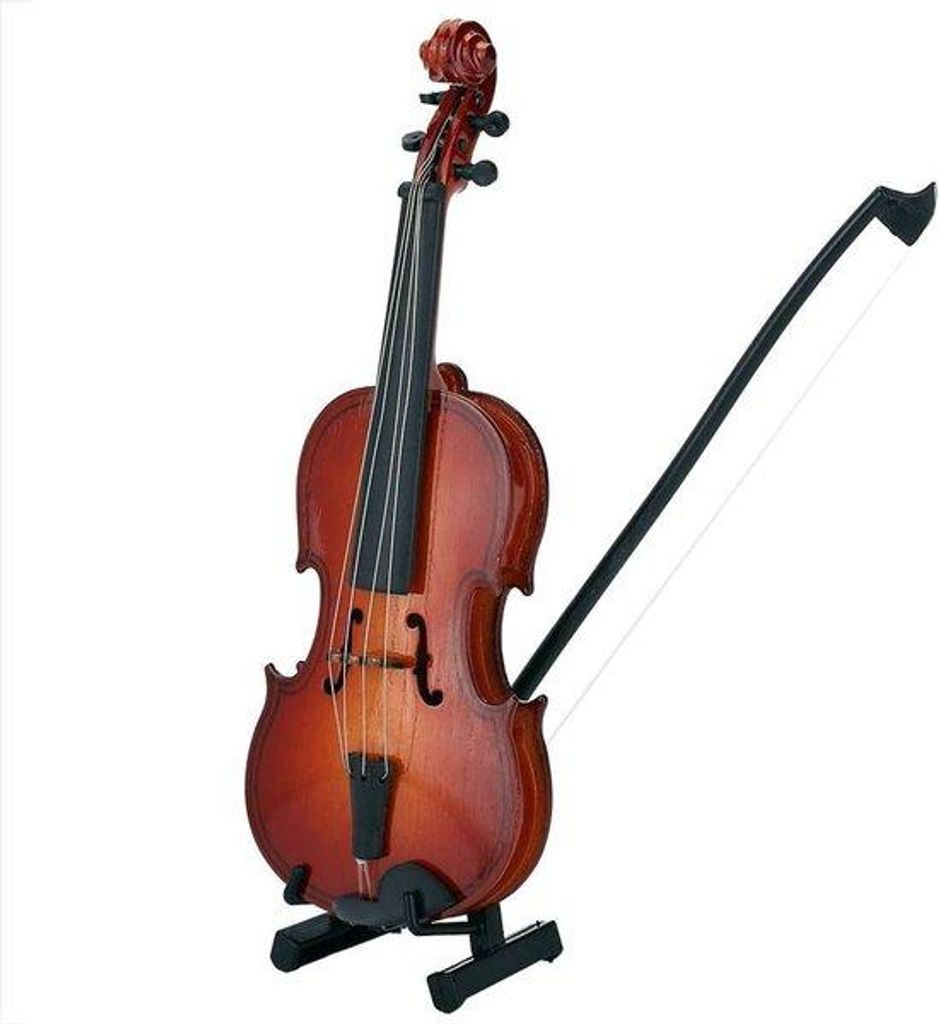 Mini Geige Modell - Musikinstrument Schmuck - Haus Büro Schmuck - Inklusive Standard Koffer - 65 x 16 cm - Schwarz
