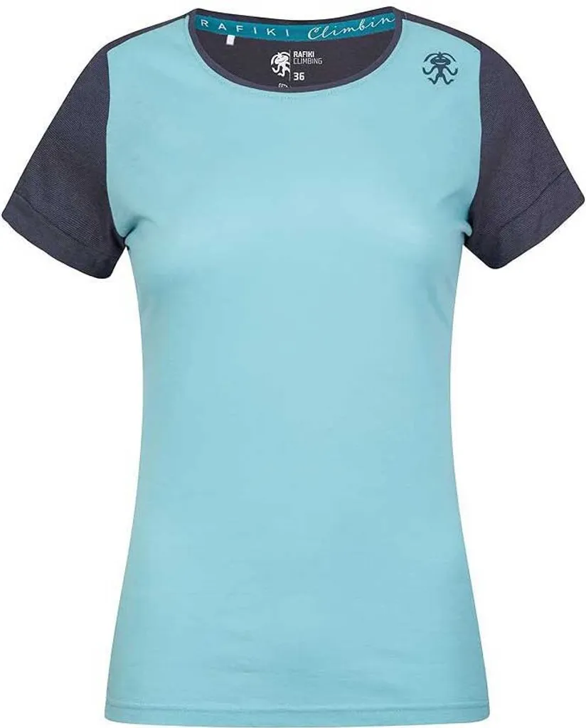 T-shirt de sport femme bleu en coton bio Rafiki Chulilla taille 38