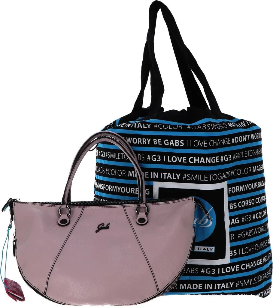 Sac Shopper Gabs Zora en Cuir Véritable Provenza Pourpre pour Femme