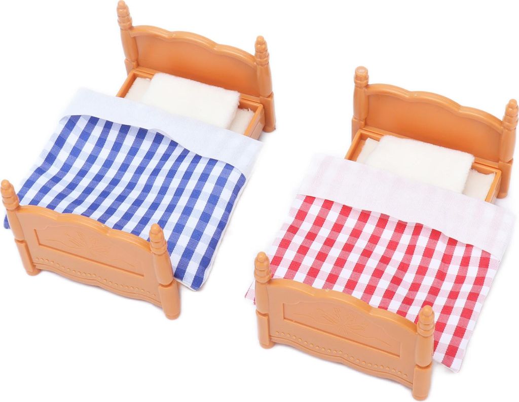 Puppen-Etagenbett mit Leiter, Kunststoff, Miniatur-Puppenhaus, Doppelbett für Kinder, Geschenke, Doppelbett