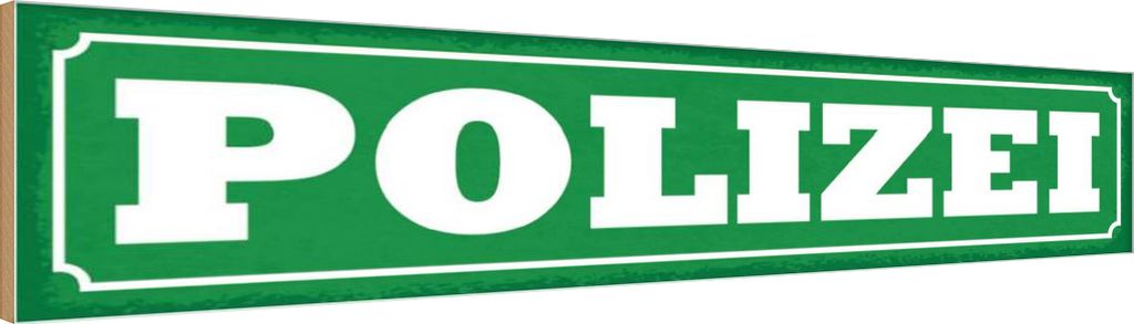 vianmo Holzschild 10x46 cm Polizei Beruf Arbeit