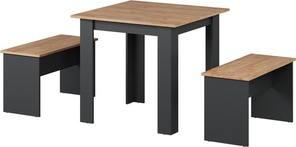 Ensemble de table à manger Vicco Sentio Anthracite/chêne Image du produit 