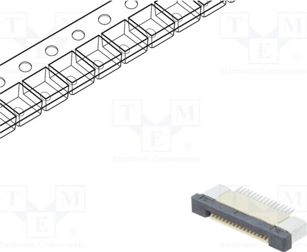 5x Steckverbinder: FFC (FPC) horizontal PIN: 16 ZIF 500mA DS1020-09-16VBT1B-R FF