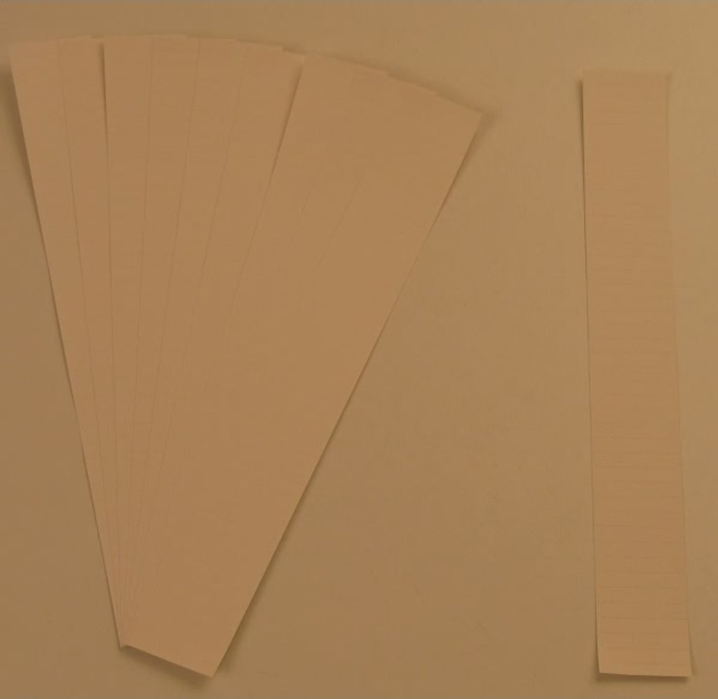 Einsteckkarten für 9,5mm Einsteckschiene 40x7,5mm VE=420 Stück weiß