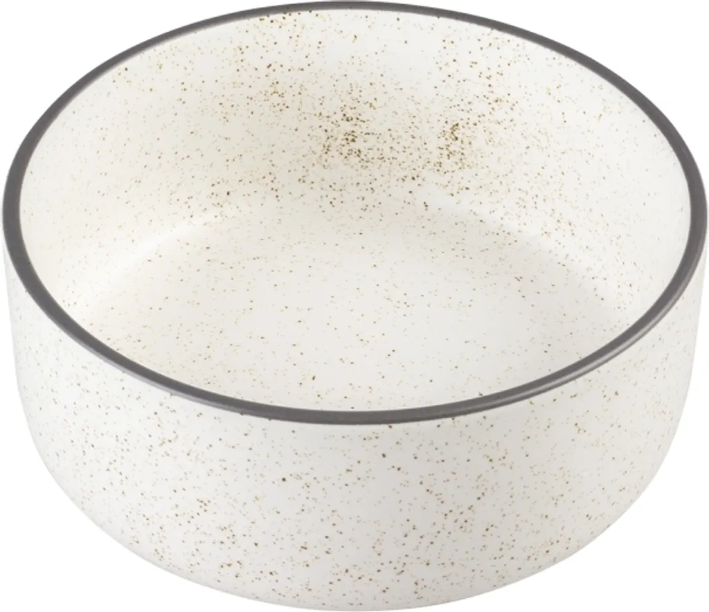 Duvoplus Écuelle en Céramique Stone Speckle Blanc pour Chien - 750ml