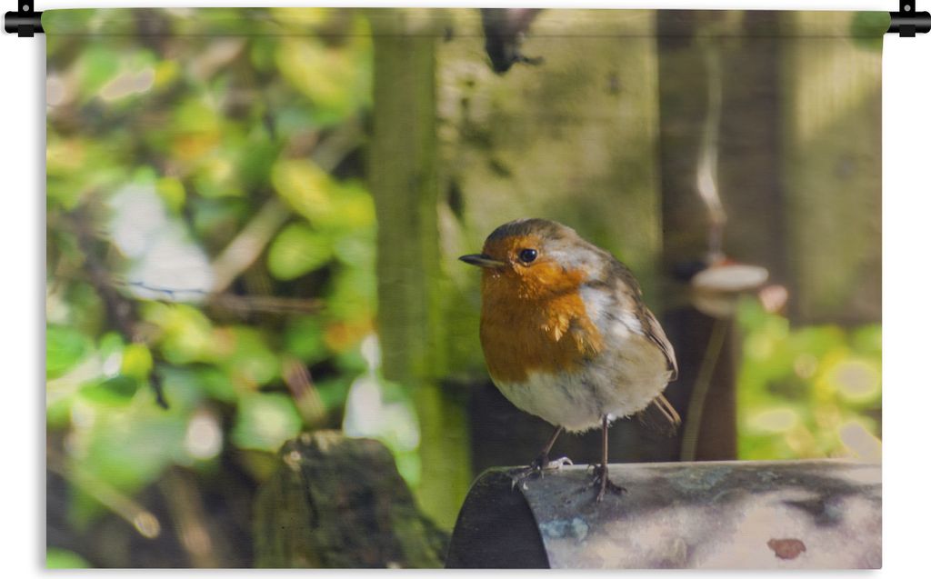 MuchoWow Wandteppich Wandbehang Vogel - Laub - Garten 120x80 cm Tapisserie Dekoration Wandtuch - Wanddekorationen - Wandtücher