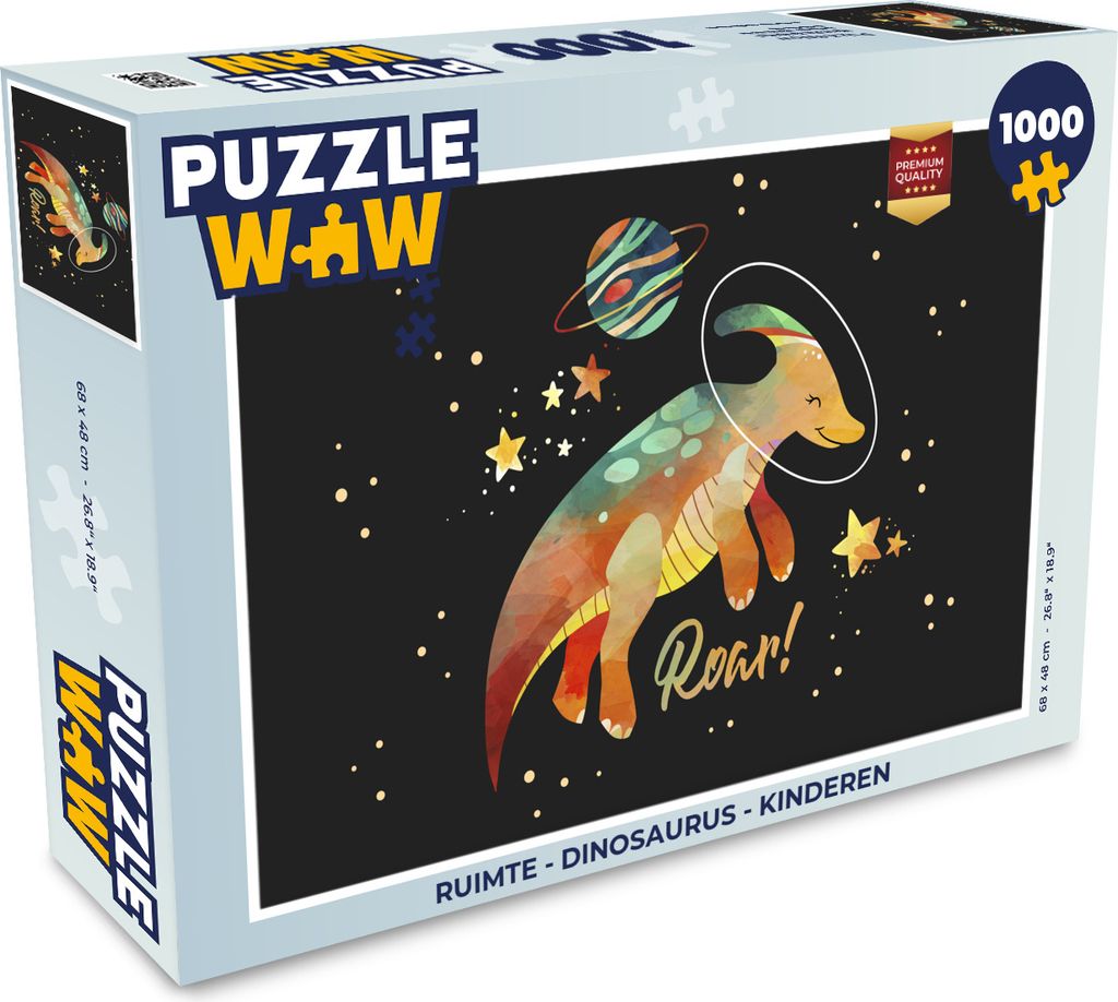 MuchoWow Puzzle 1000 Teile Zitate - 'Brüllen' - Dinosaurier - Sprichwörter - Kinder - Jungen - Mädchen - - Erwachsene - Rätsel