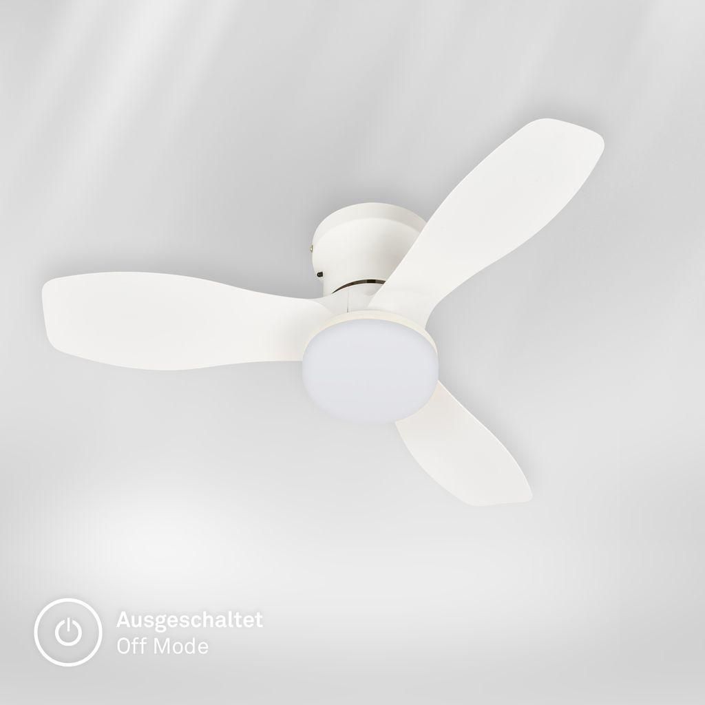 Briloner Deckenventilator mit Licht Fernbedienung Ø60x19cm Produktbild 