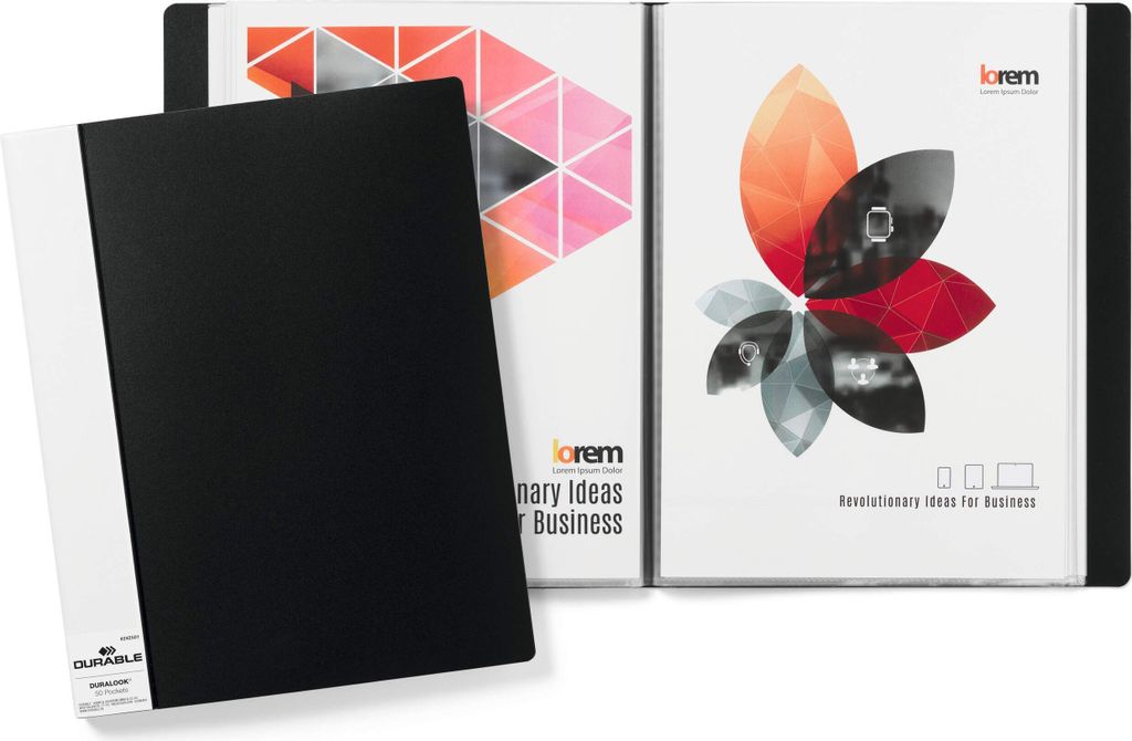 DURABLE Sichtbuch DURALOOK® A4 50 Hüllen, 242501 schwarz Produktbild 