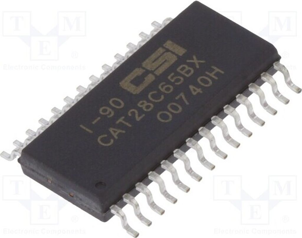 1x EEPROM Speicher 5V CAT28C65BXI-90 Obsolete Geh: -40÷85°C parallel Montage: SMD