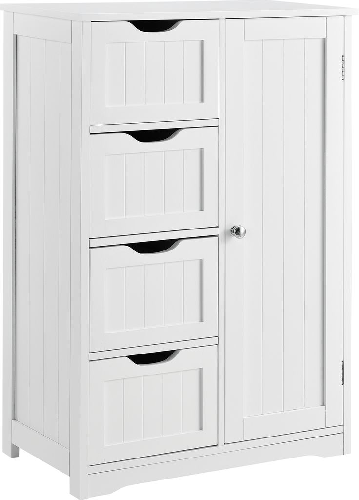 [en.casa]® Kúpeľňová skrinka, biela – 81 x 55 x 30 cm – Obrázok produktu 
