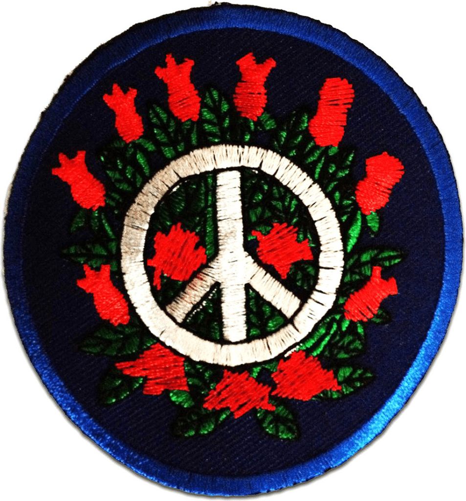Peace Victory - Aufnäher, Bügelbild, Aufbügler, Applikationen, Patches, Flicken, Zum Aufbügeln, Größe: Ø 7,5 cm