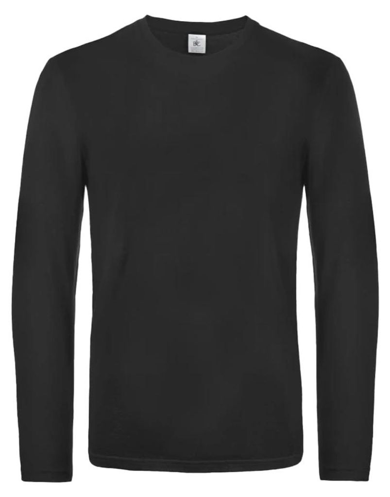 B&C - "#E190" T-Shirt für Herren Langärmlig LT1704 (4XL) (Schwarz)