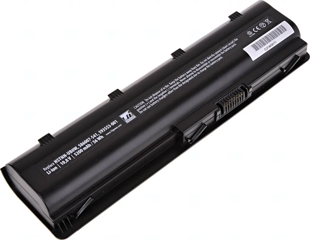 Batteria T6 Power per Hewlett Packard Pavilion g4-1080 serie, Li-Ion, 10,8 V, 5200 mAh (56 Wh), nero