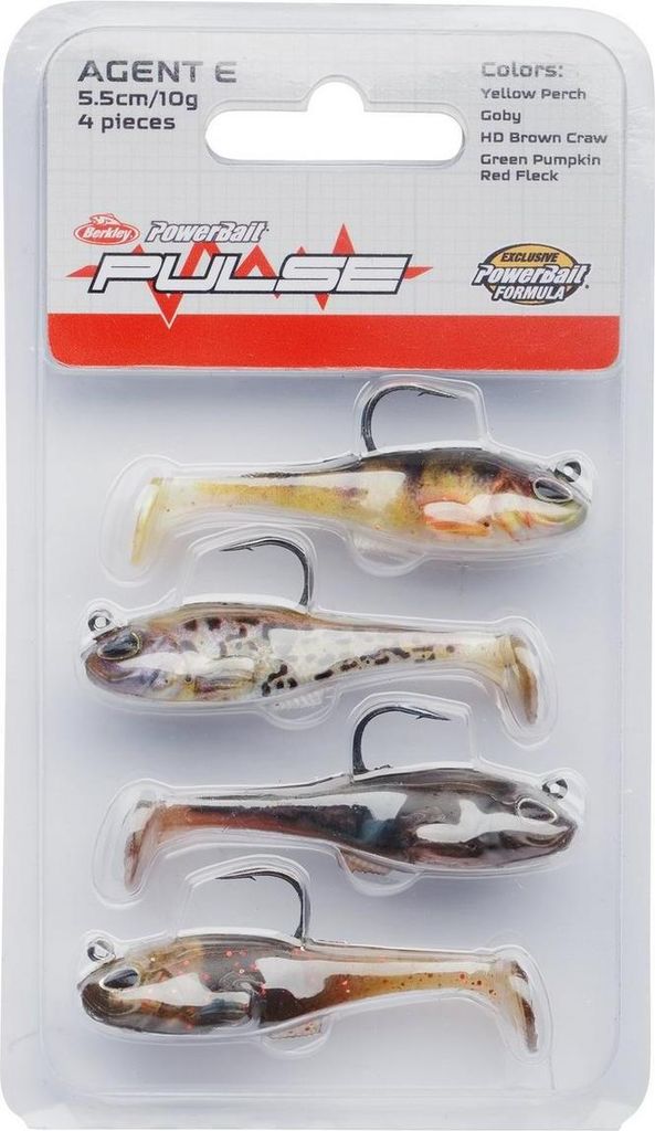 Berkley Pulse Agent E 4-Pack 5.5cm 10g - 4 Gummifische im Set
