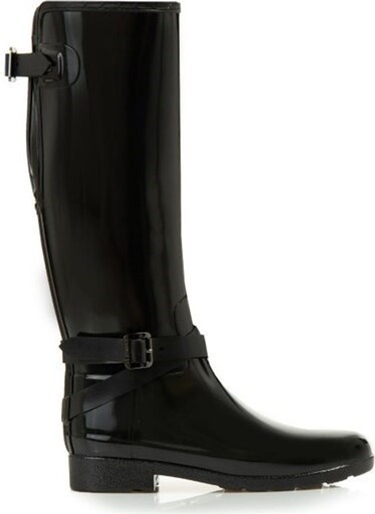Hunter Schuhe Refined Slim Fit Adjustable Tall Gloss, WFT2003RGLBLK, Größe: 38
