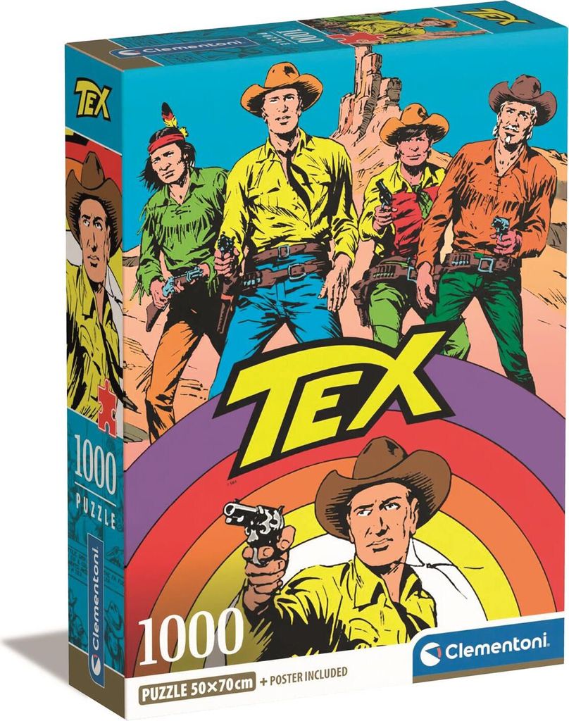 Puzzle 1000 elementów Compact Tex Clementoni Immagine del prodotto 