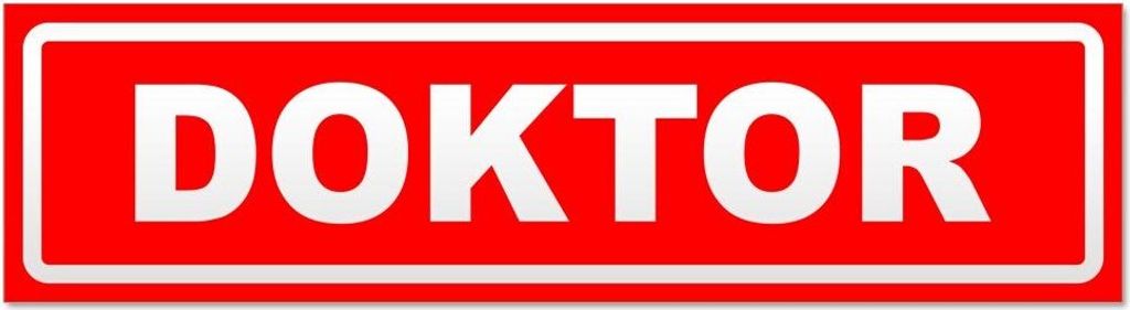 Kiwistar - Autoaufkleber - Rot - 45 x 12 cm - Doktor invertiert - Hinweis Aufkleber Sticker für Auto, Kfz, Fahrrad, PKW, LKW