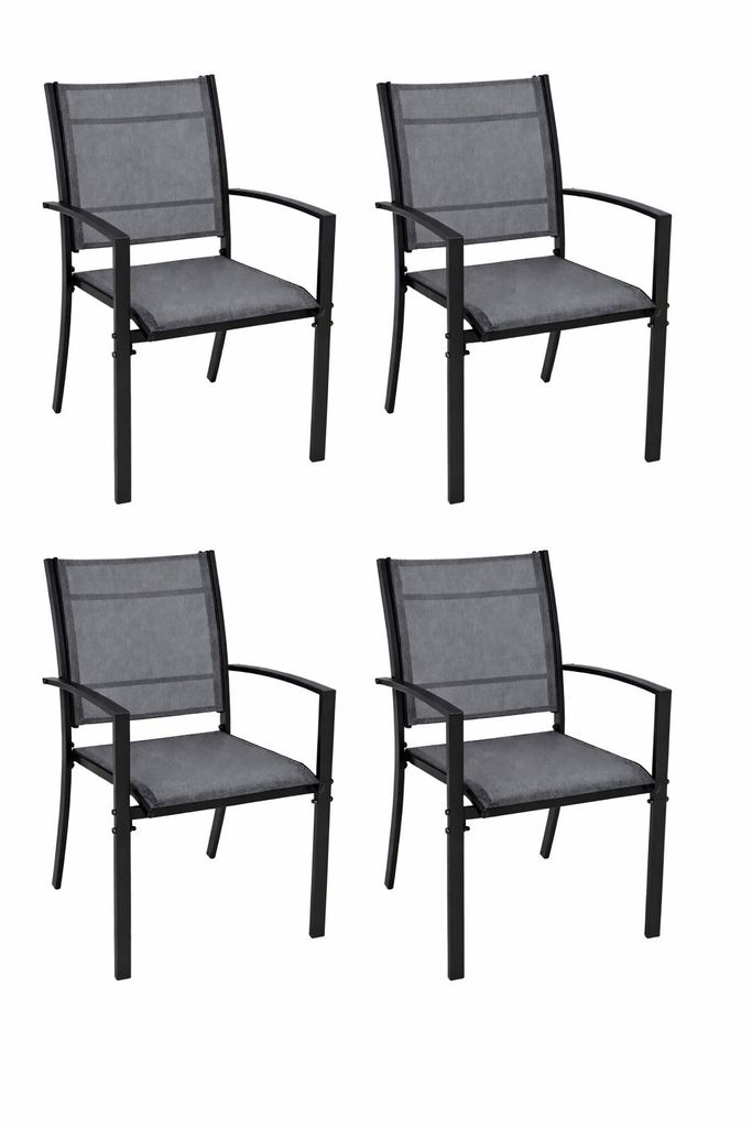 DEGAMO Gartensessel Stapelsessel PINO, Metall + Produktbild 