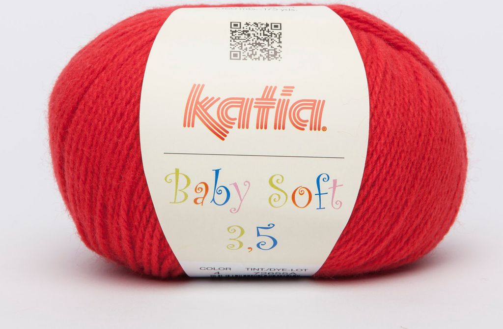 BABY SOFT 3,5 von Katia - ROJO (4) - 50 g / ca. 160 m Wolle