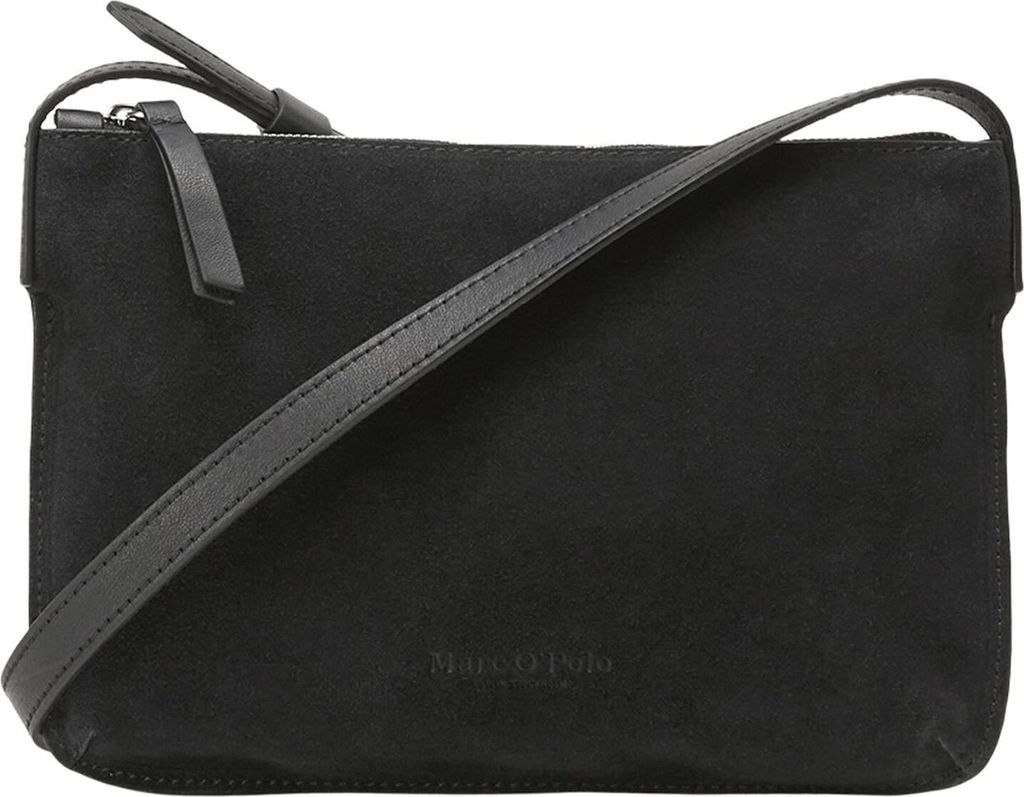 Marc O'Polo Leder Umhängetasche Tia Crossbody Bag Black schwarz