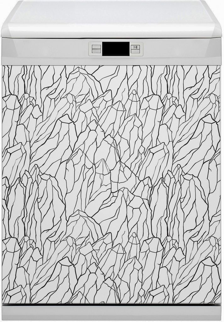 Küche Magnet für Spülmaschine Abwaschbar 60x80 cm Geschirrspüle - Sketch Mountains
