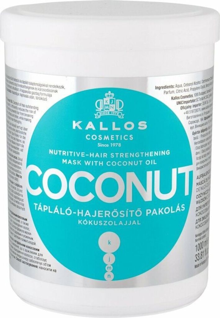 Kallos Coconut Hair Mask 1000 ml Obrázek produktu 