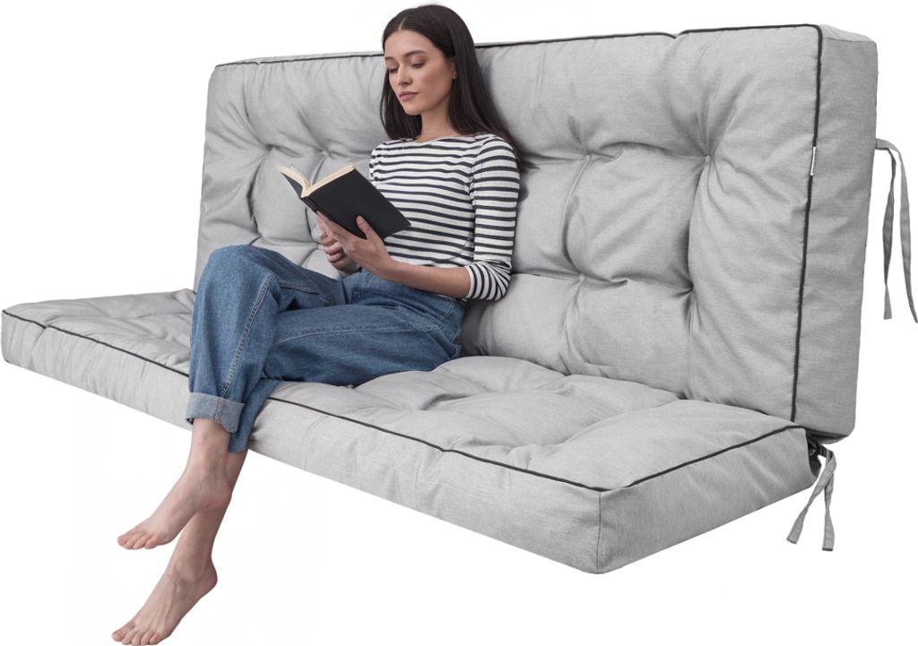 Gartenkissen „Pola“ – 180×105 cm – wasserabweisend, UV-beständig, für Schaukel & Bank | Pillowprim