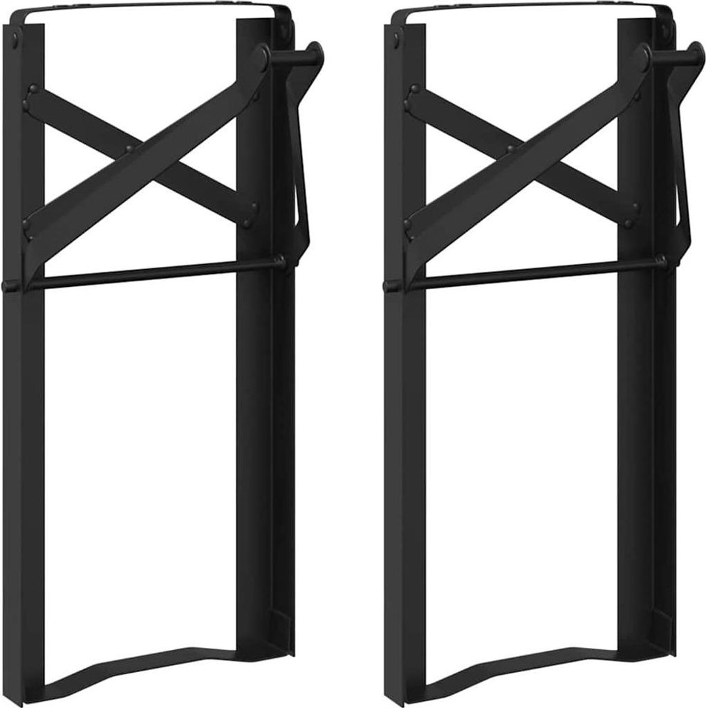 Bierbankbeine Schwarz Pulverbeschichteter Stahl