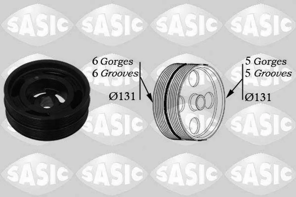 Poulie vilebrequin de rechange pour entretien Ford Mondeo et Focus
