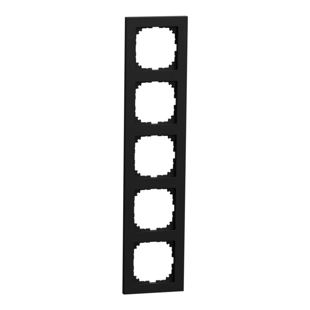 Cadre Merten 5 Postes Noir Mat MEG4050-3603 Finition Premium Mate
