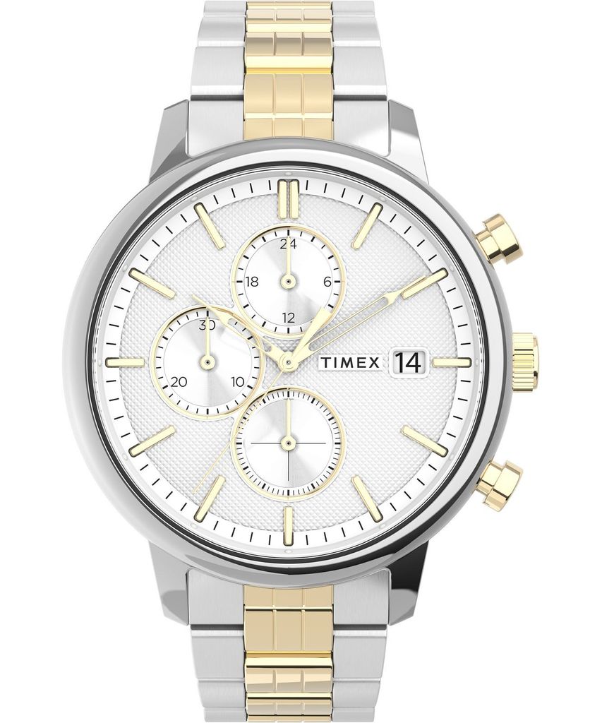 A close-up studio shot of a men's watch.