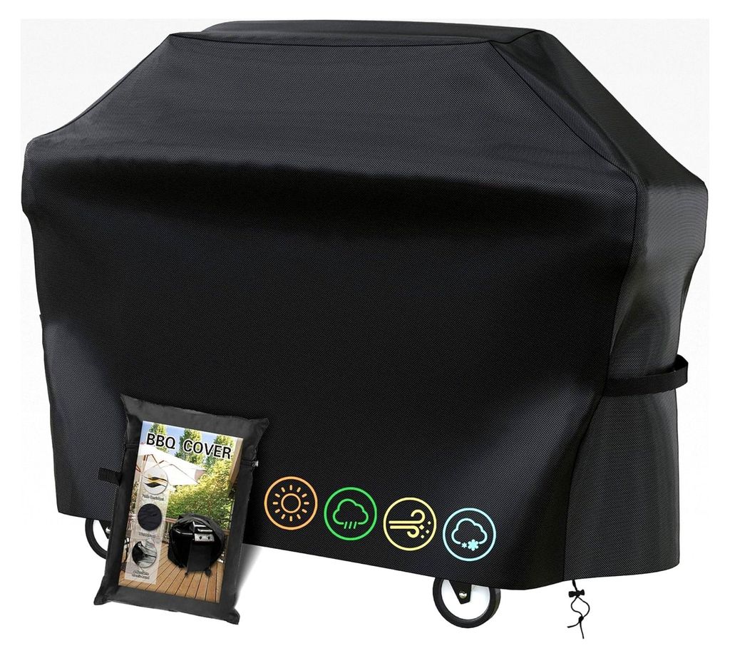 Wetterfeste Grillabdeckung, Abdeckhaube für Gasgrill, Wasserdicht, Winddicht, UV-beständig, Reißfest (145 x 61 x 117)