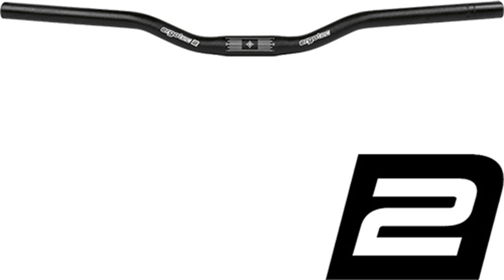 Ergotec Bügel RISER/ 25,4, 10°, Ø = 25,4mm, Aluminium, schwarz, SL 2