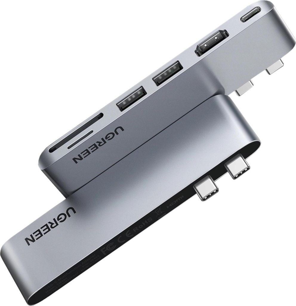 Hub Ugreen Cm380 2Xusb C - Hdmi/2Xusb 3.0/Sdtf/Usb C Pd - Image du produit 