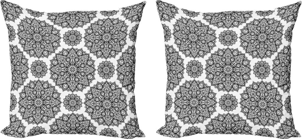ABAKUHAUS Mandala Kissenbezug Set (2Stück), Symmetrische orientalische Mandala-Muster-asiatische ethnische Spitze mögen dekoratives Design, 40 x ...