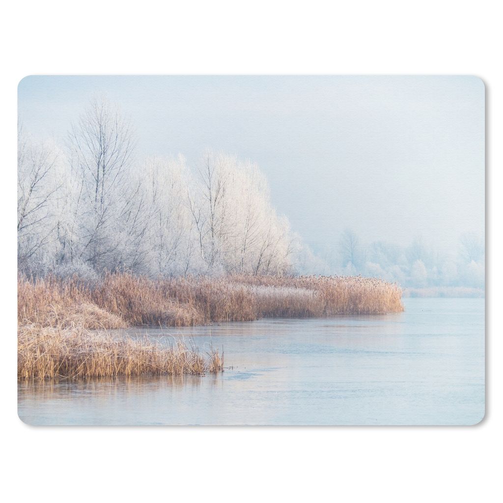 MuchoWow Mauspad Mousepad Landschaft - Winter - Schnee - Eis - Morgen 23x19 cm - Mousepads - Maus Mat - Pad - Mausunterlage - Schreibtischunterla...